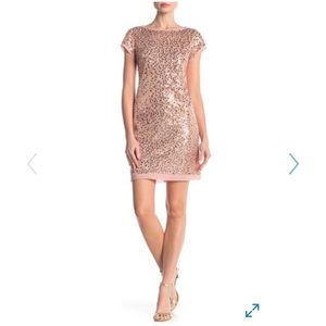 Vince Camuto Pink Sequin Cocktail Dress
